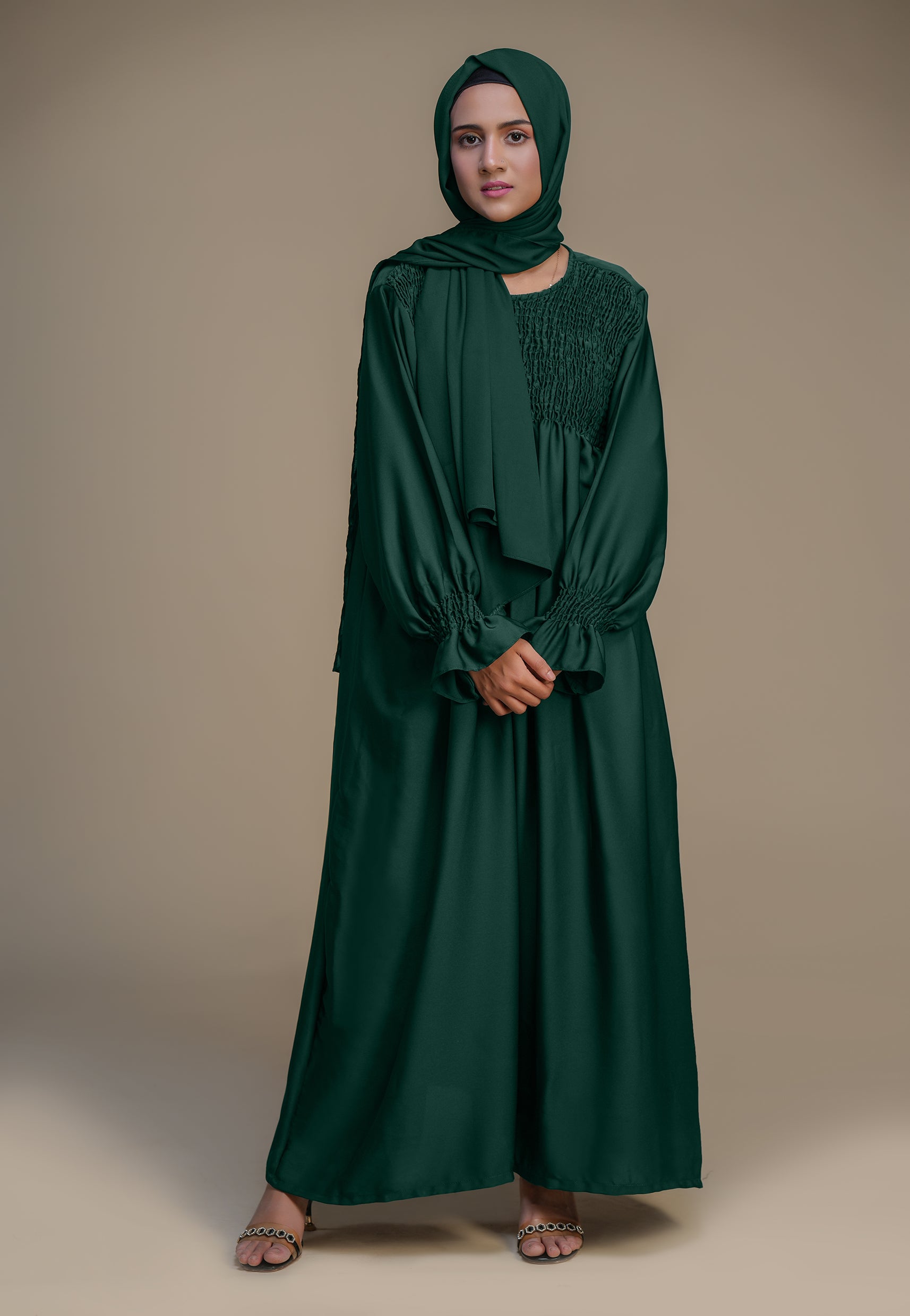 Cinderella Abaya - Dark Green Yes Hijab Cinderella Abaya - Dark Green Yes Hijab