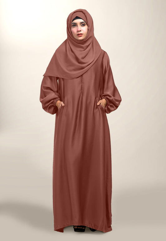 Dreamy Pocket Abaya - Caramel
