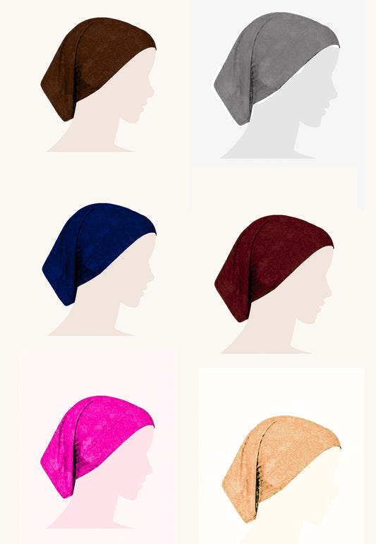 Tube Hijab Cap Bundle - Set of 6