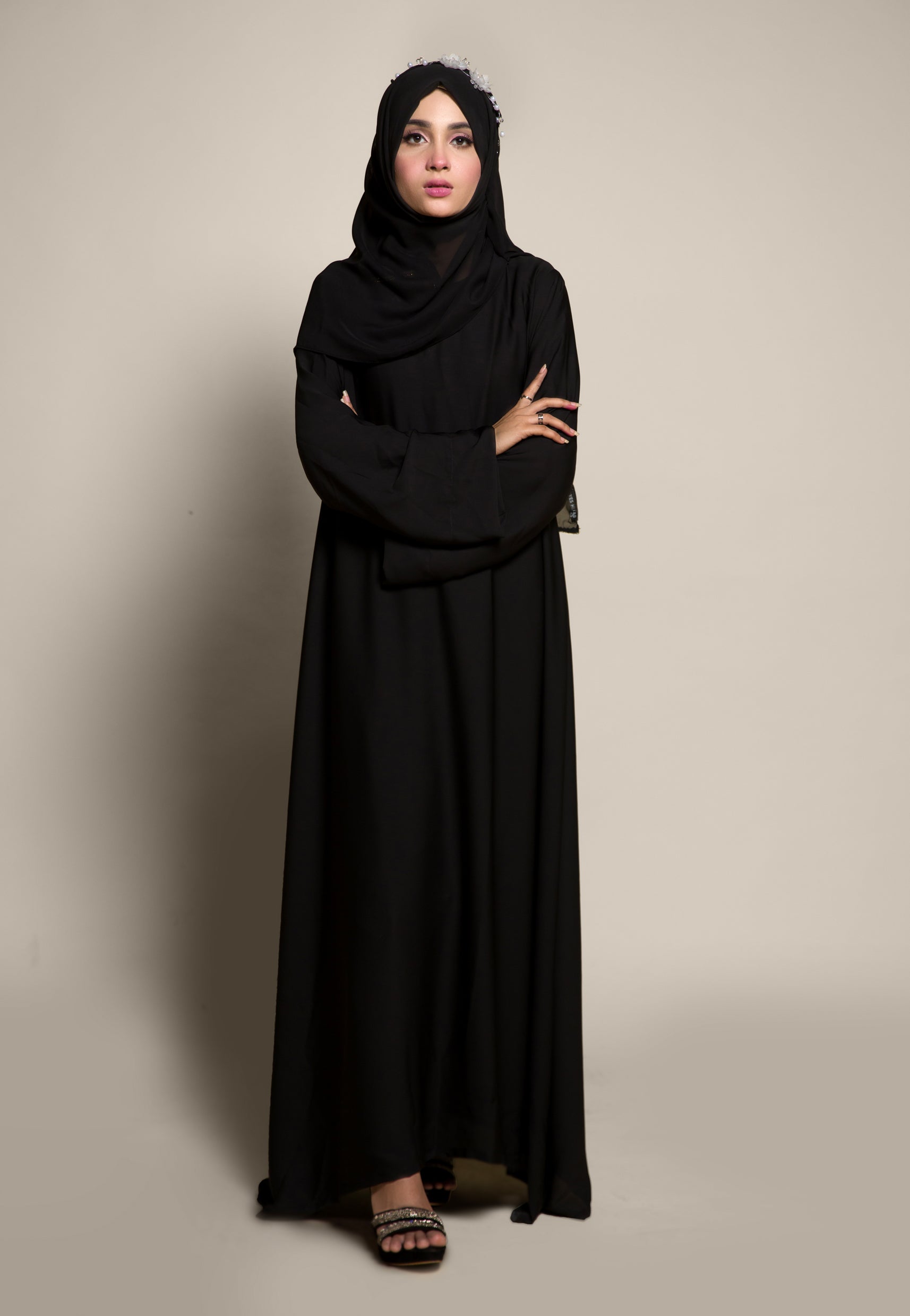 Abaya Inner Dress - Black Yes Hijab Abaya Inner Dress - Black Yes Hijab
