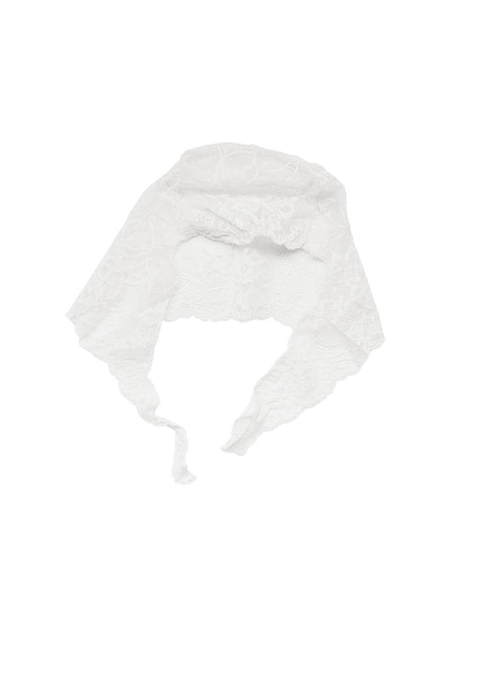 Lace Hijab Cap - White