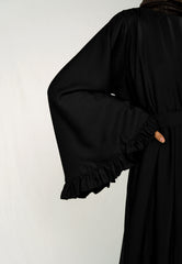 Frill Fantasy Abaya - Black