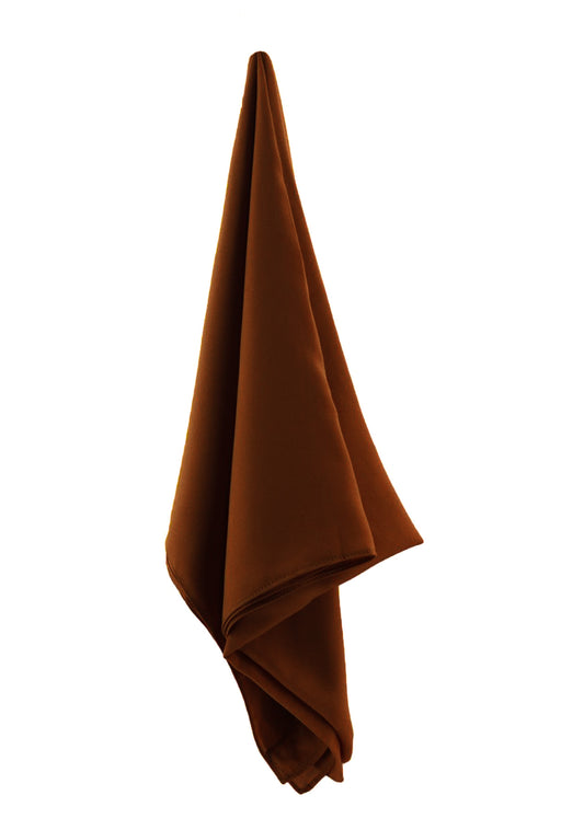 Premium Georgette Hijab - Dark Brown