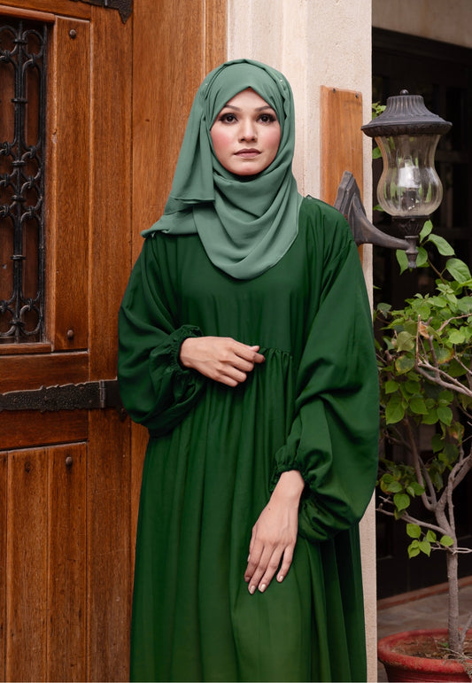 Fantasy Abaya - Dark Green