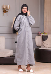 Midnight Denim abaya - Grey