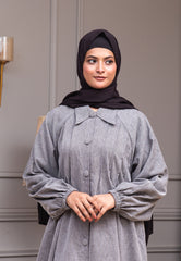 Midnight Denim abaya - Grey