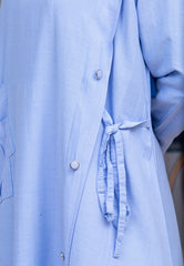 Azure Grace Denim Coat - Blue