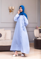 Azure Grace Denim Coat - Blue