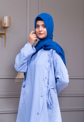 Azure Grace Denim Coat - Blue