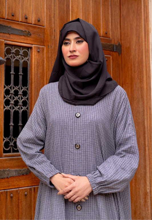 Lawn Abaya - Charcoal