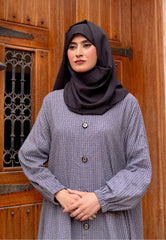 Lawn Abaya - Charcoal