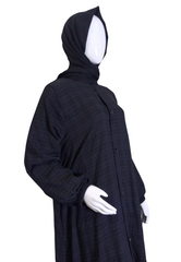 Lawn Abaya - Black Checked