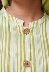 Lawn Abaya - Limone Mist