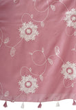 Embroidered Lawn Hijab - Baby Pink