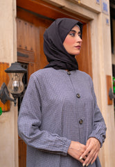 Lawn Abaya - Charcoal