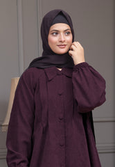 Midnight Denim Abaya - Purple