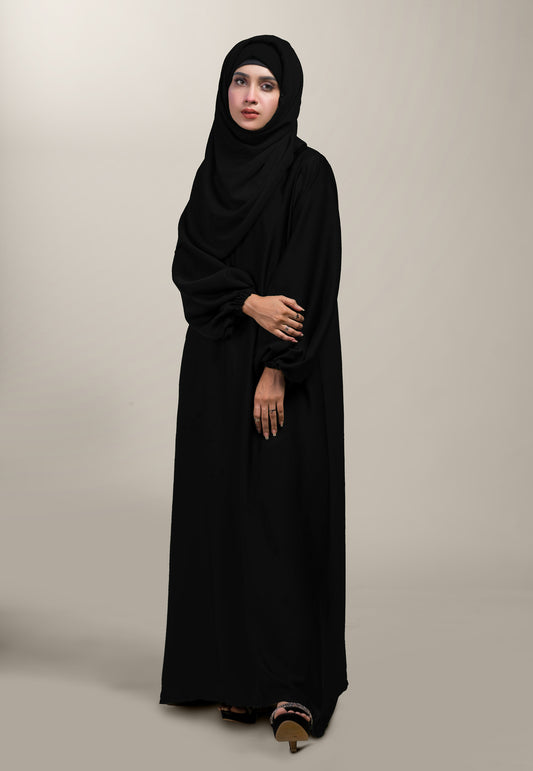 Dreamy Pocket Abaya - Black