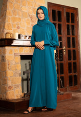 Splendor Abaya - Turquoise Blue