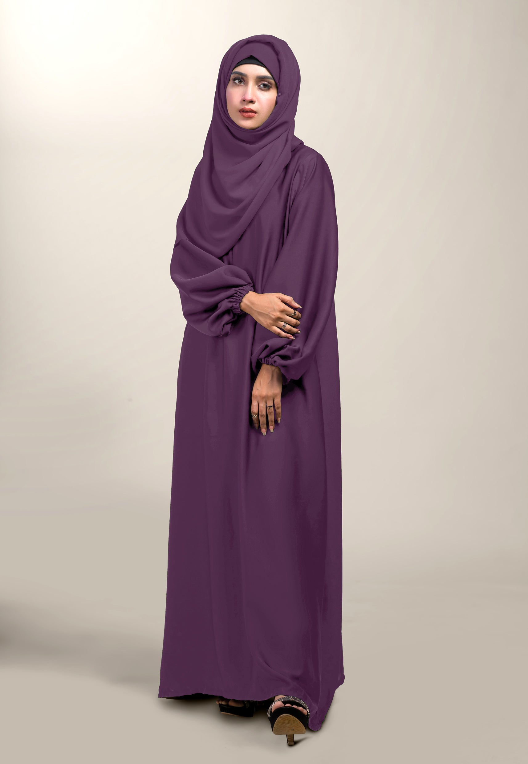 Dreamy Pocket Abaya - Purple