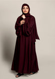 Drape Abaya - Maroon