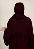 Drape Abaya - Maroon
