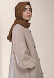 Cream Denim Abaya