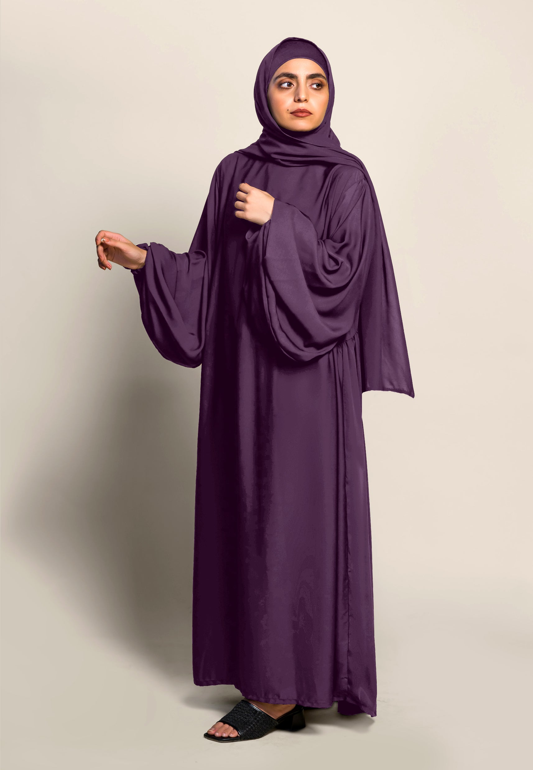 Drape Abaya - Purple