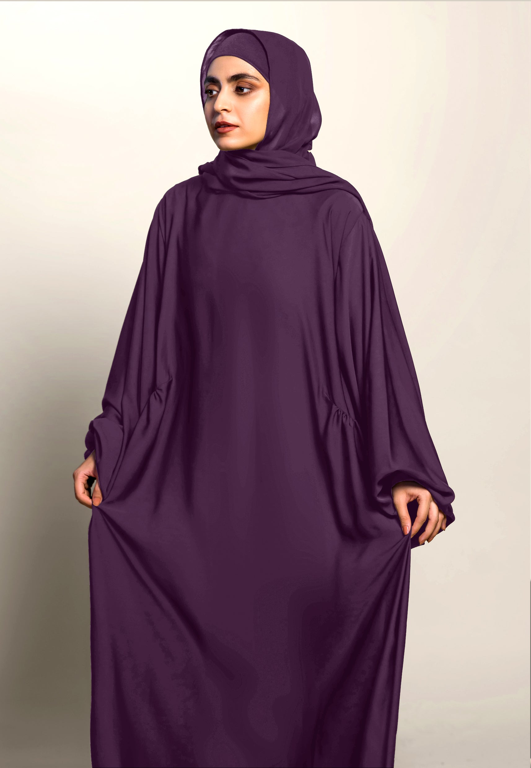 Drape Abaya - Purple