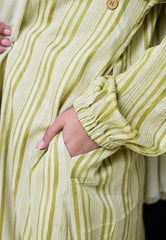 Lawn Abaya - Limone Mist