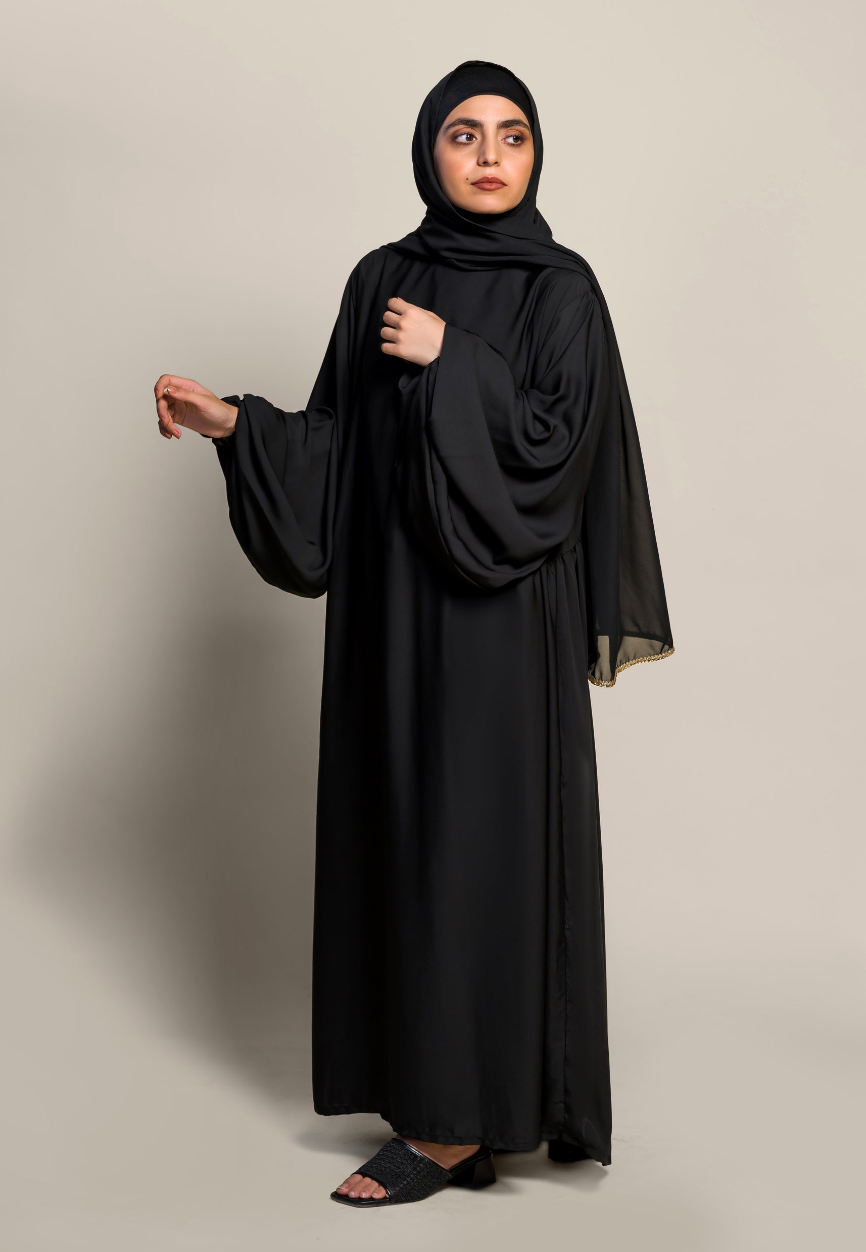 Drape Abaya - Black