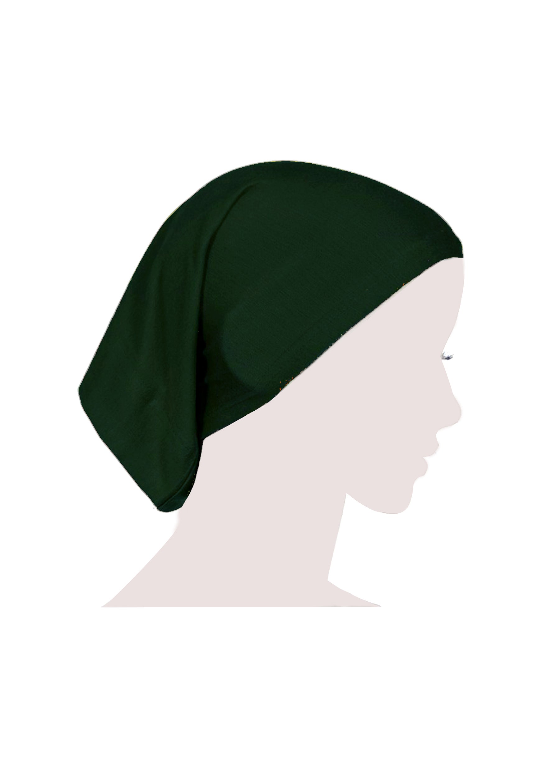 Tube Hijab Cap - Dark Green
