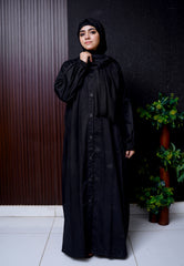 Lawn Abaya - Black Executive Panel Abaya