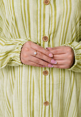 Lawn Abaya - Limone Mist
