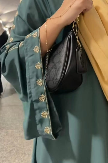 The Emerald Embroidered Abaya
