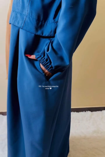 Indigo Twill Denim Abaya