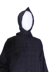 Lawn Abaya - Black Checked