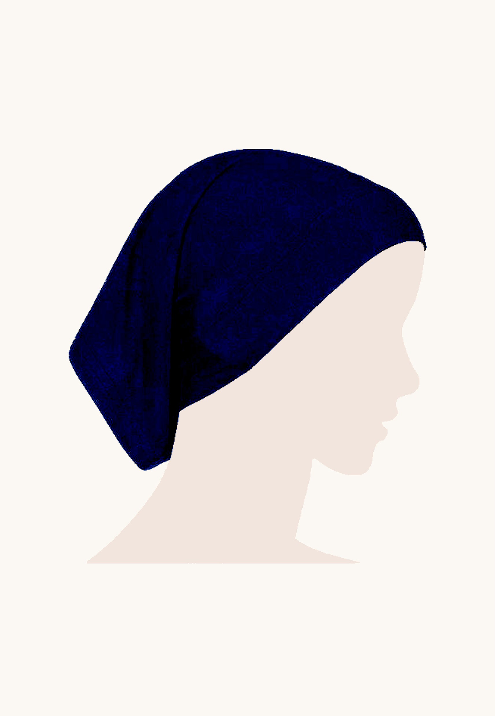 Tube Hijab Cap - Navy Blue