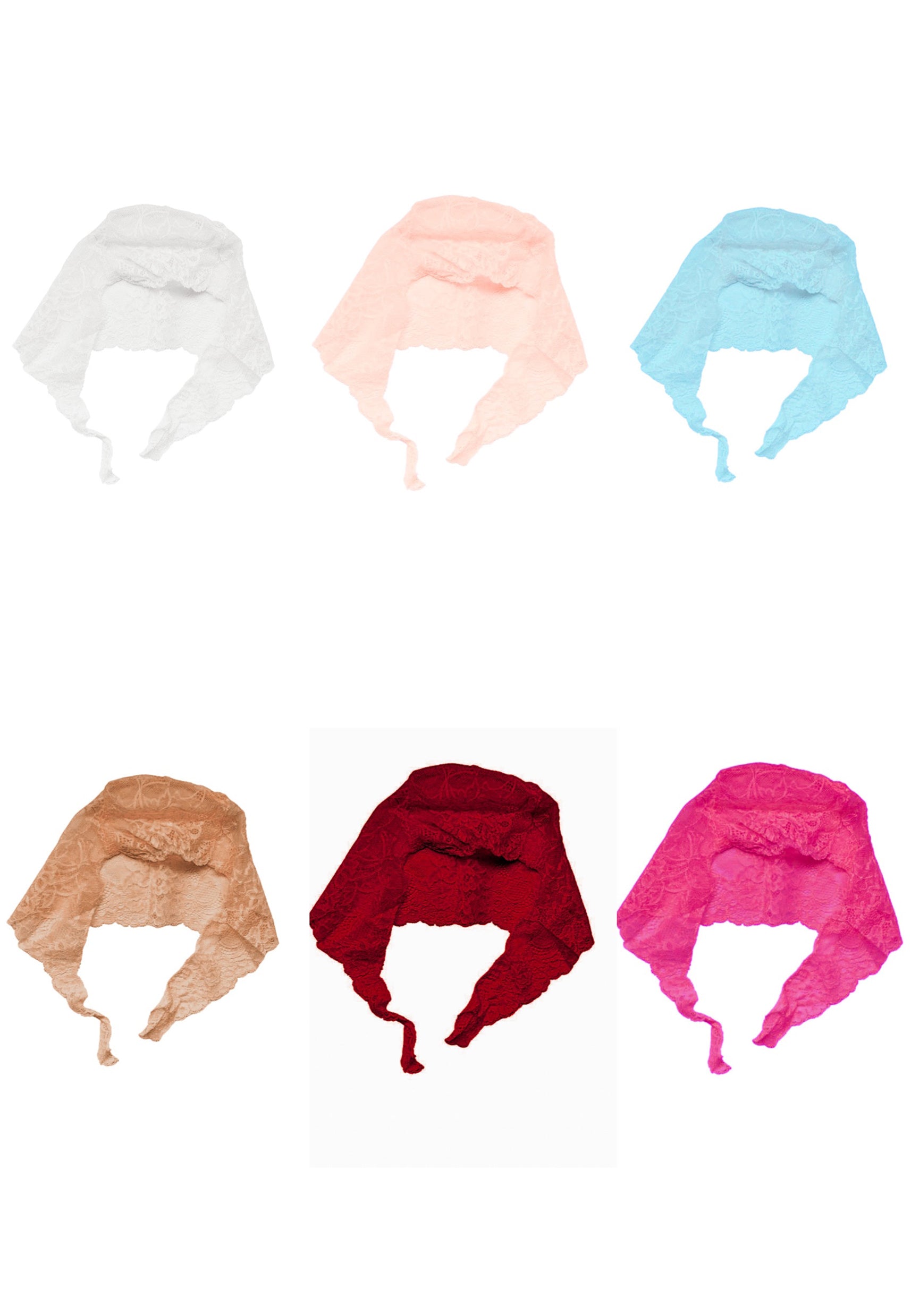Lace Hijab Cap Bundle - Set of 6