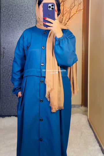 Indigo Twill Denim Abaya