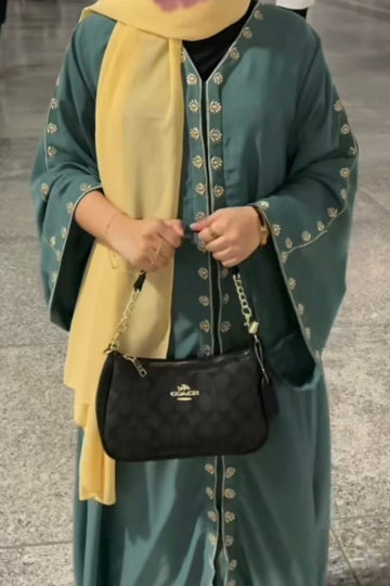 The Emerald Embroidered Abaya