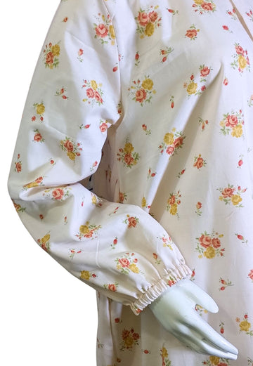 Lawn Abaya - Blossom Beige Floral