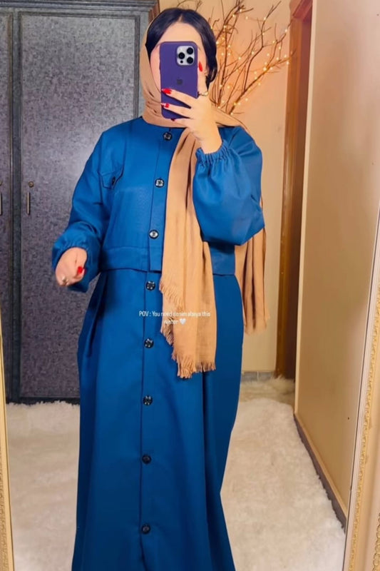 Indigo Twill Denim Abaya