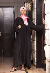 Alexandrite Pleat Abaya - Black