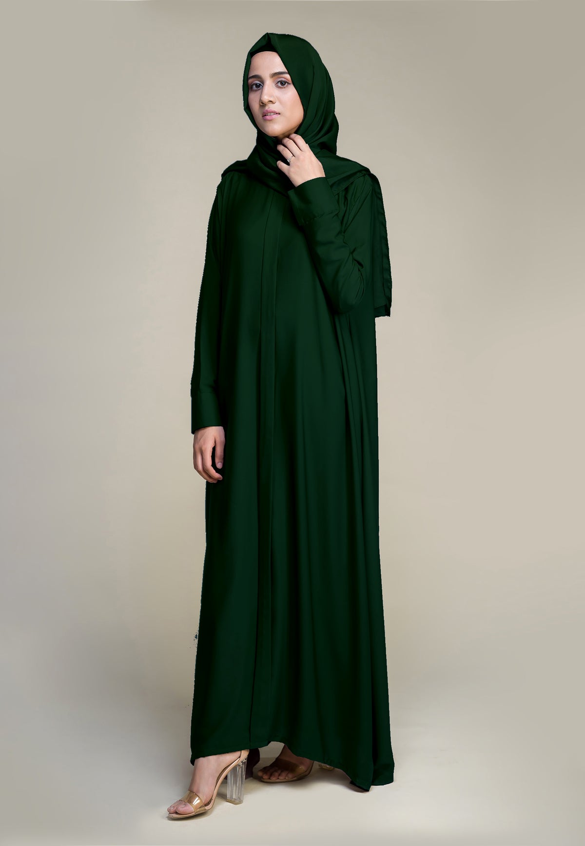 Splendor Abaya - Dark Green Yes Hijab Splendor Abaya - Dark Green Yes Hijab