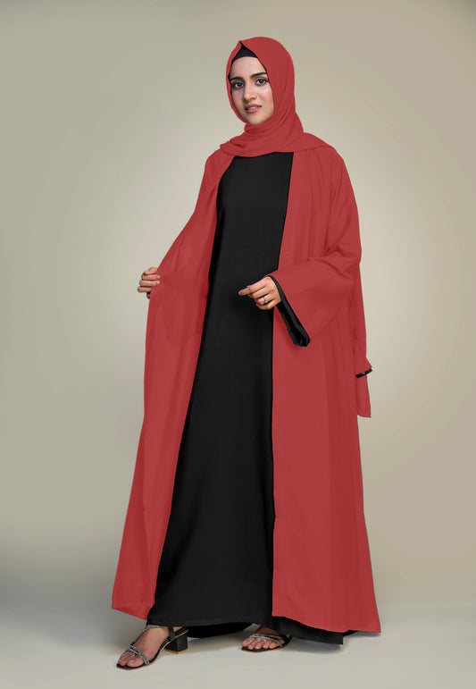 Kimono Abaya - Salmon Pink