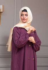 Berry Denim Abaya - Plum