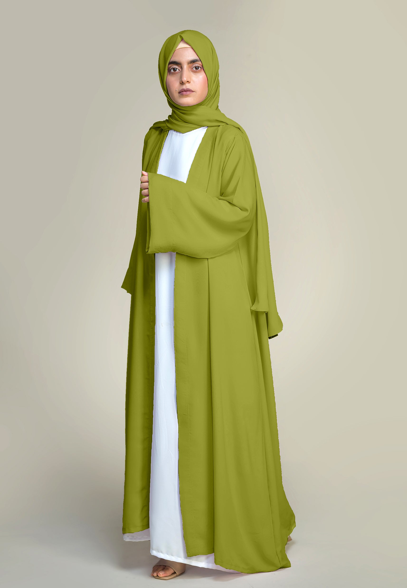 Kimono Abaya - Pickle Green