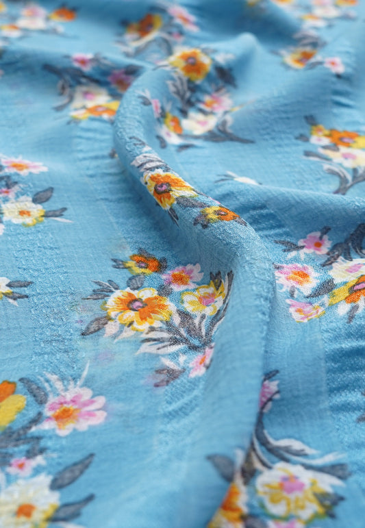 Blooming Garden Hijab - Blue