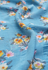 Blooming Garden Hijab - Blue