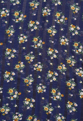 Blooming Garden Hijab - Navy Blue